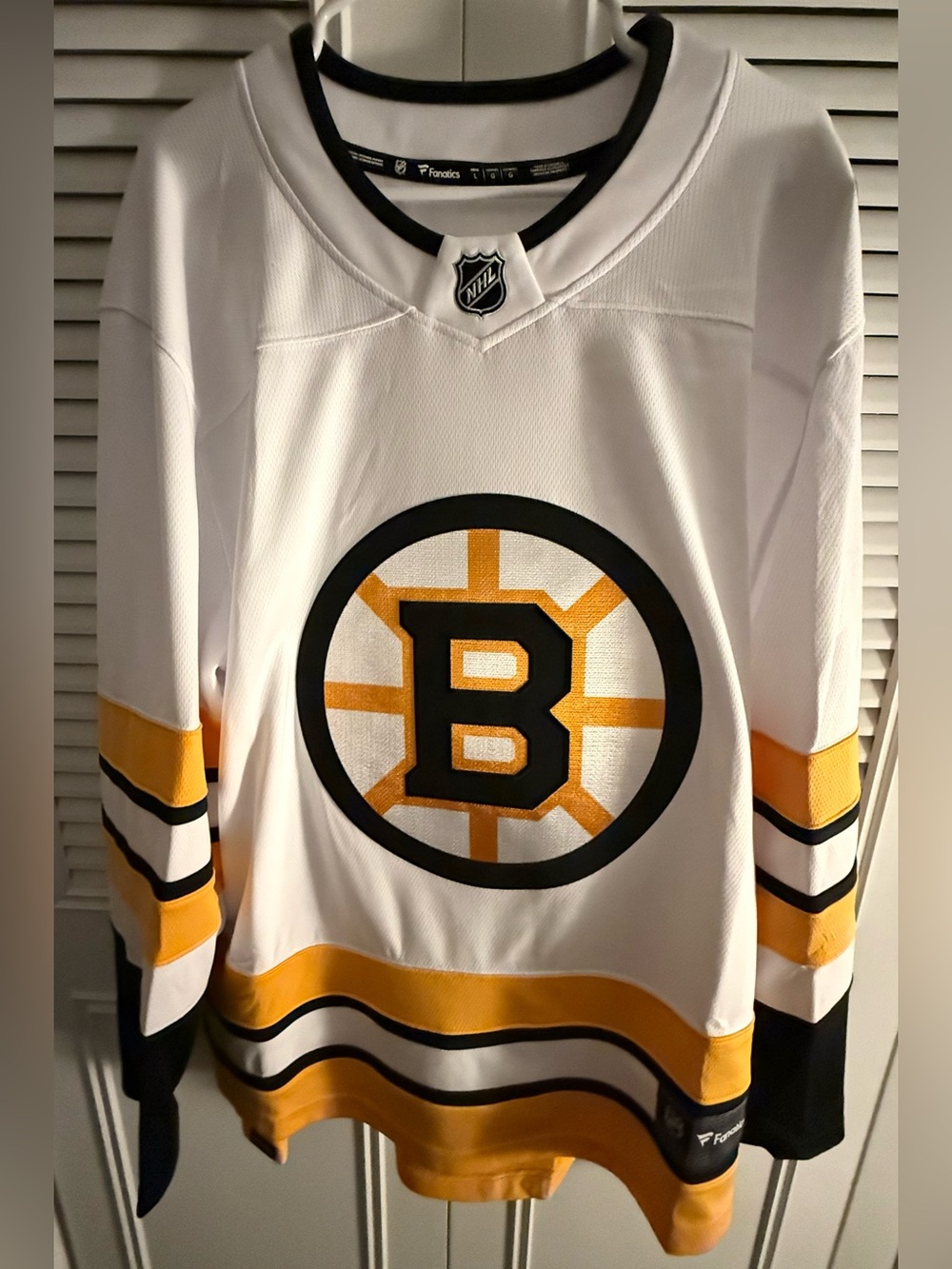 Boston Bruins Fanatics Breakaway Jersey Men’s Large Away White New